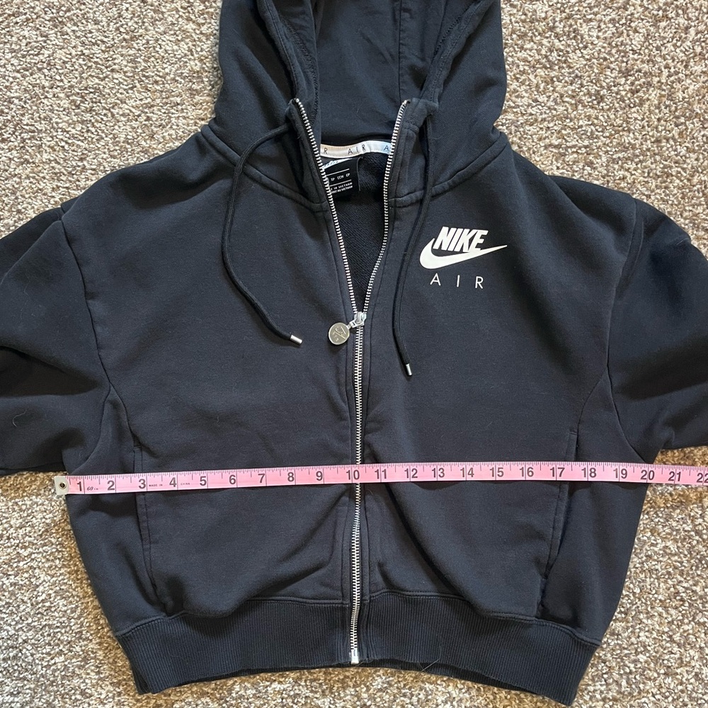 Nike Air Cropped Black Zip-Up Hoodie Women’s XS - Picture 3 of 5